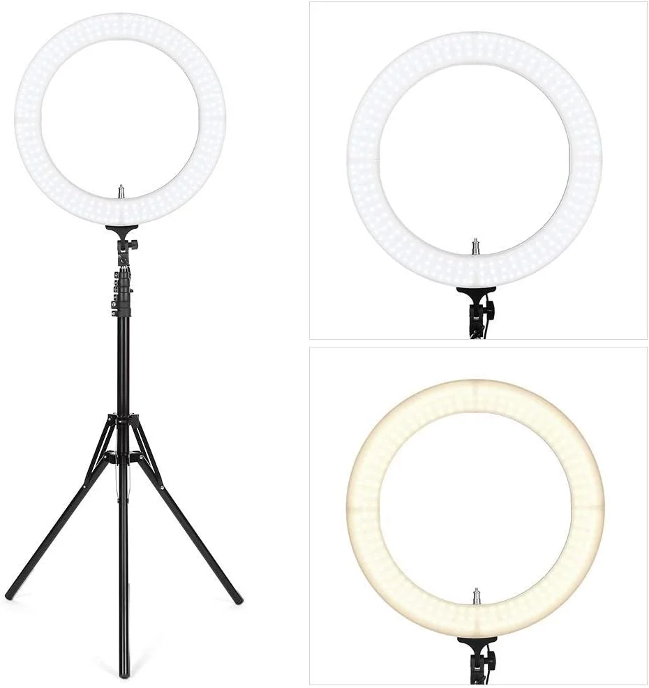نور حلقه ای ال ای دی 18 اینچی سلفی با پایه و آینه، نور دوربین ال ای دی با نگهدارنده تلفن همراه و تنظیم نور پیوسته، حلقه ال ای دی برای ویدیوهای یوتیوب/پخش زنده/آرایش نور حلقه ای ال ای دی 18 اینچی سلفی با پایه و آینه، نور دوربین ال ای دی با نگهدارنده تلفن همراه و تنظیم نور پیوسته، حلقه ال ای دی برای ویدیوهای یوتیوب/پخش زنده/آرایش