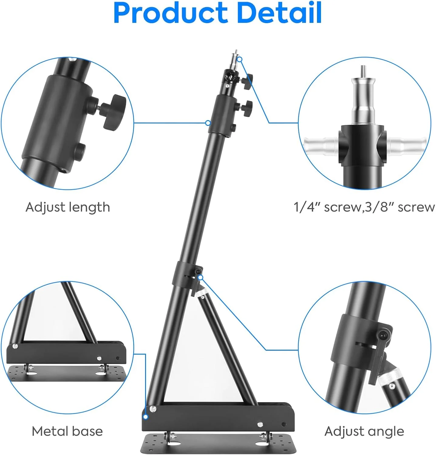 بازوی بوم مثلثی نصب شده روی دیوار، پایه نور حلقه ای قابل تنظیم 51 اینچی با چرخش 180 درجه، پایه دیواری دوربین برای استودیوی عکاسی، فلاش استروب، سافت باکس، نور حلقه ای، چتر، نور ویدئویی LED