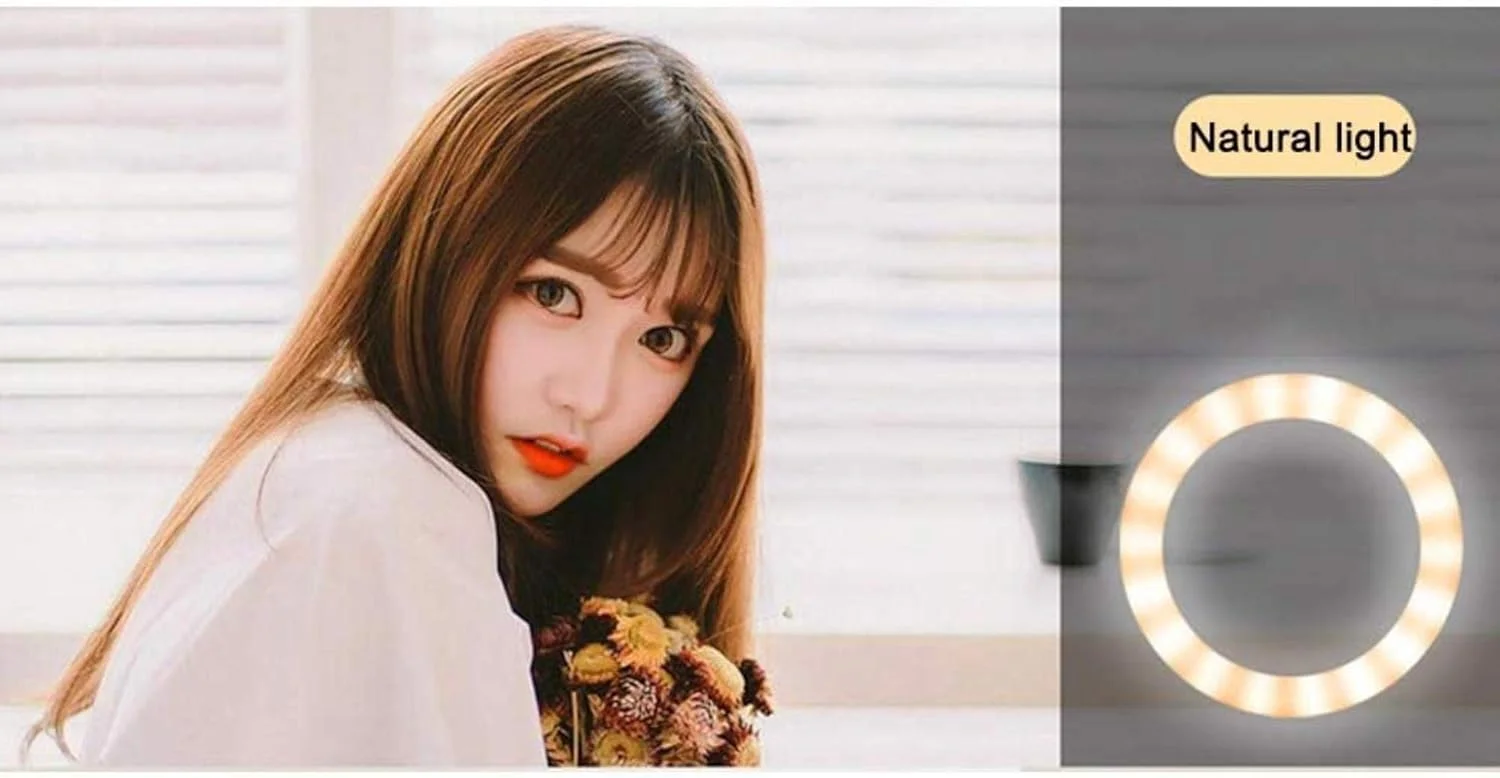 حلقه نور ال ای دی 16/20/26 سانتی متری با پایه و نگهدارنده تلفن، حلقه های نور سلفی USB با سه پایه 90/100/120 سانتی متری قابل تنظیم نور، برای ویدیو یوتیوب، آرایش، سلفی، عکاسی، پخش زنده.