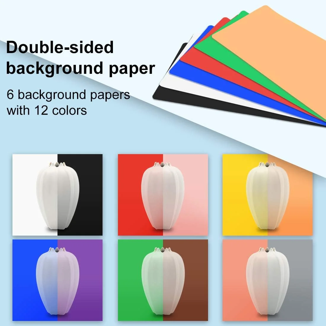 جعبه استودیوی عکس PULUZ، مینی لایت باکس تاشو LED با نور حلقه ای، کیت جعبه چادر عکاسی استودیوی عکس قابل حمل با 12 پس زمینه رنگی، جعبه نور USB برای تلفن های دوربین DSLR (25x25 سانتی متر)