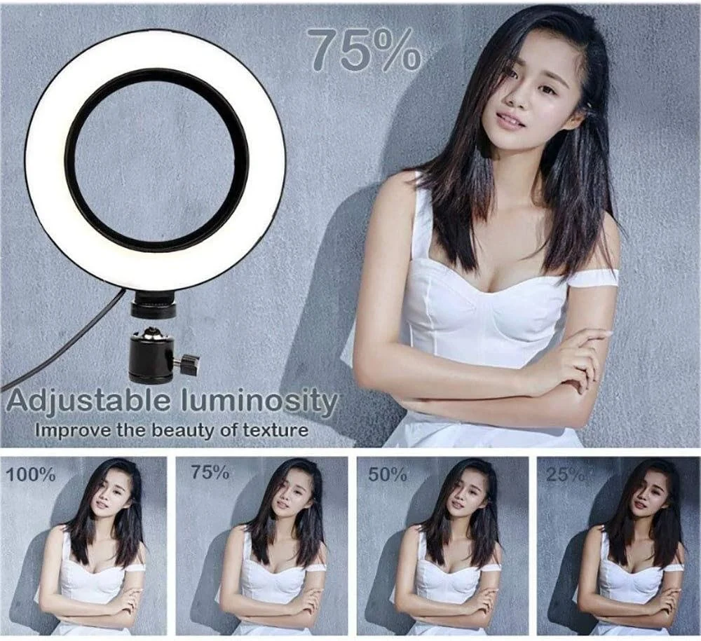 نور حلقه ای LED رابط، نورهای حلقه ای دیمر دار با چرخش 360 درجه، چراغ های استریمر با تغذیه USB و غیره (سایز: بدون سه پایه (1.6 متری)) نور حلقه ای LED رابط، نورهای حلقه ای دیمر دار با چرخش 360 درجه، چراغ های استریمر با تغذیه USB و غیره (سایز: بدون سه پایه (1.6 متری))