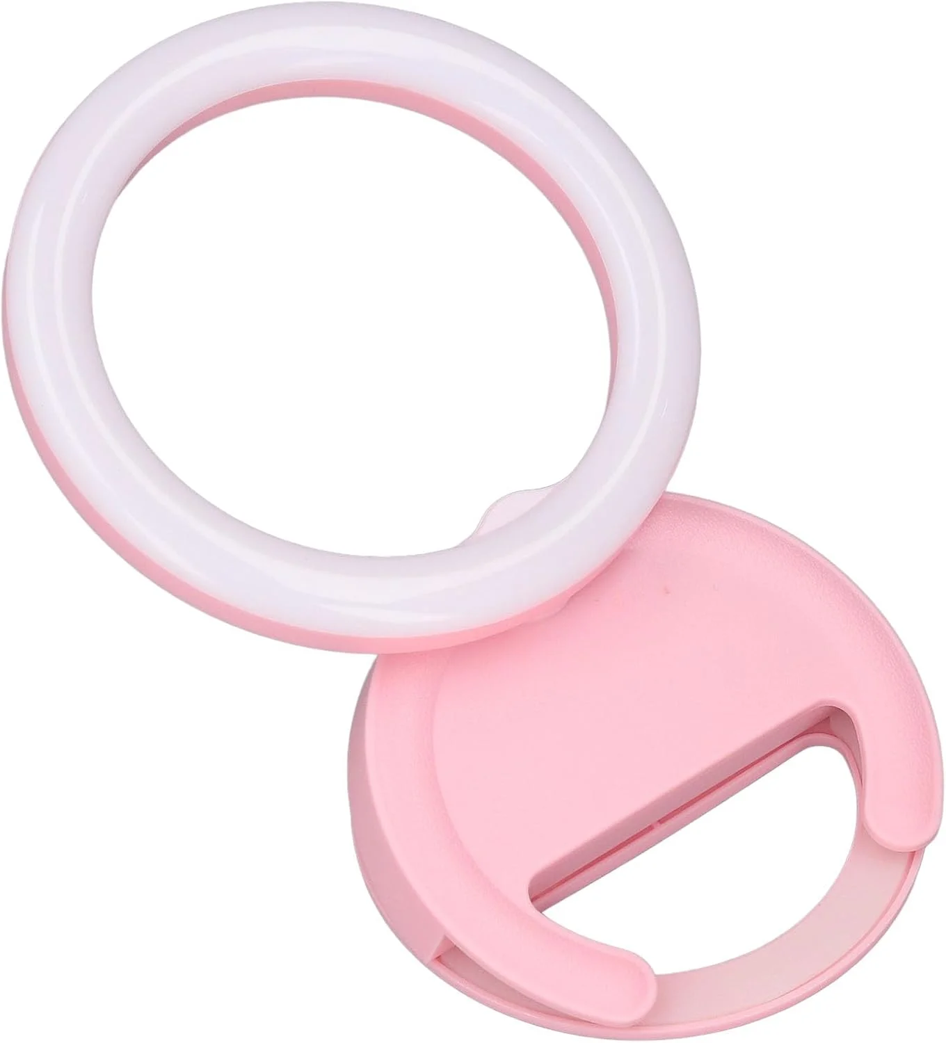 حلقه نور سلفی ۳ رنگ، حلقه نور با گیره/نگهدارنده Type C با قابلیت تنظیم روشنایی ملایم برای تلفن (صورتی) حلقه نور سلفی ۳ رنگ، حلقه نور با گیره/نگهدارنده Type C با قابلیت تنظیم روشنایی ملایم برای تلفن (صورتی)