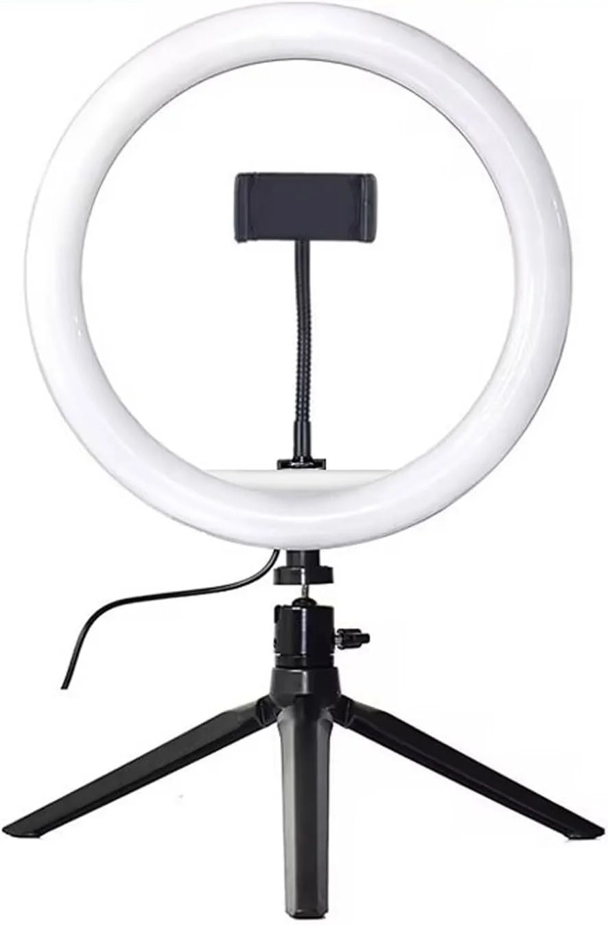 نور حلقه ای دیمر دار، نور حلقه ای USB رومیزی، با پایه سه پایه، قابل شارژ از طریق USB، نورپردازی 360 درجه قابل چرخش، برای ویدئو، عکاسی، پخش زنده نور حلقه ای دیمر دار، نور حلقه ای USB رومیزی، با پایه سه پایه، قابل شارژ از طریق USB، نورپردازی 360 درجه قابل چرخش، برای ویدئو، عکاسی، پخش زنده