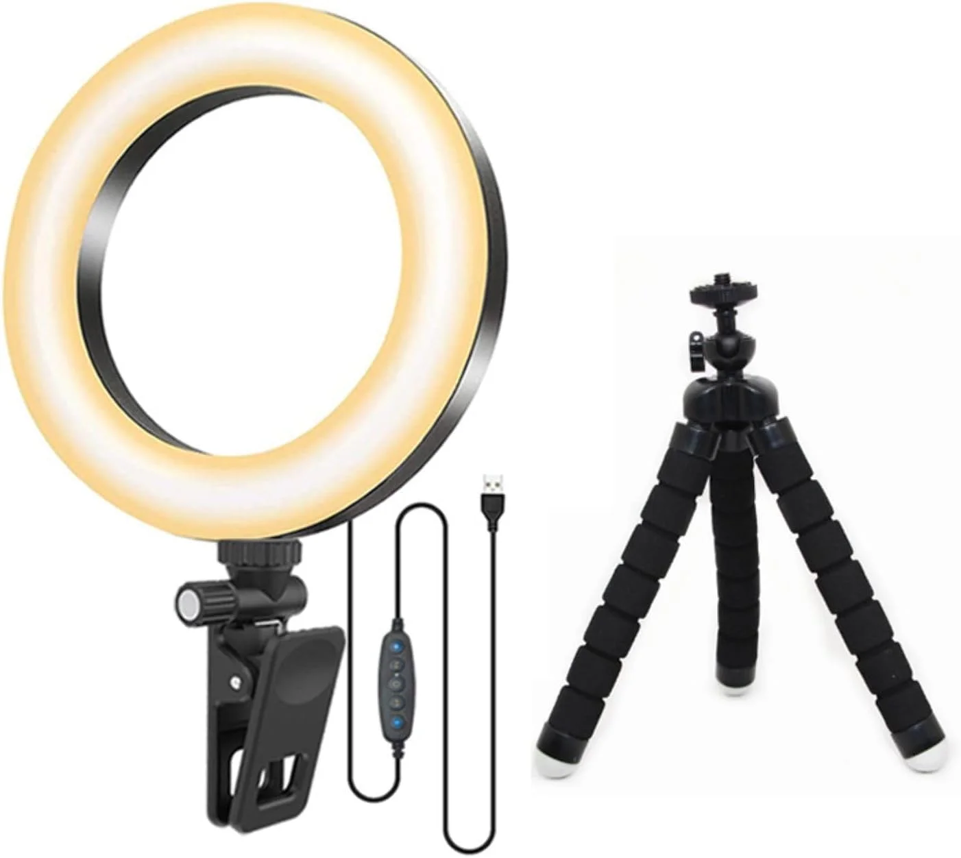 نور حلقه ای کنفرانس ویدیویی، 5 رنگ، نورپردازی وب کم، کار از راه دور، آموزش از راه دور، پخش زنده، فیلمبرداری، لپ تاپ (نور حلقه ای با پایه سه پایه و گیره) نور حلقه ای کنفرانس ویدیویی، 5 رنگ، نورپردازی وب کم، کار از راه دور، آموزش از راه دور، پخش زنده، فیلمبرداری، لپ تاپ (نور حلقه ای با پایه سه پایه و گیره)