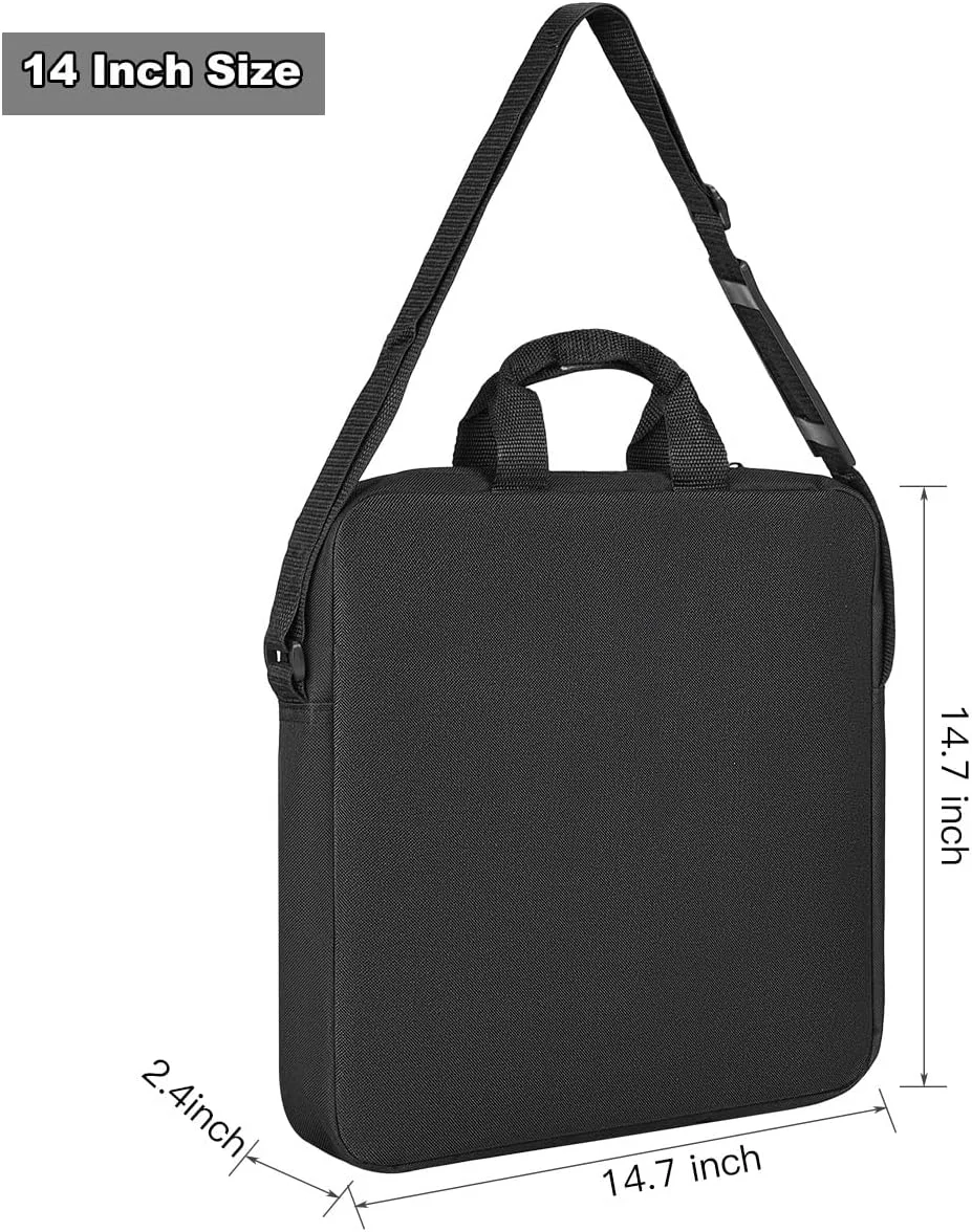 کیف حمل نور حلقه ای عکاسی CASEDAO برای نور حلقه ای 12 اینچی، کیف محافظ نور حلقه ای سلفی 12x12 اینچی، کیف LED رومیزی قابل حمل برای نور دوربین 12 اینچی - مشکی