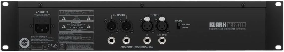 پردازشگر سیگنال چند بعدی آنالوگ Klark Teknik 3Rd Dimension Bbd-320