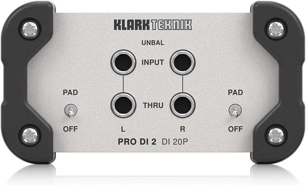 جعبه DI استریو پسیو Klark Teknik PRO DI 2 DI 20P با ترانسفورماتور Midas و دامنه دینامیکی گسترده جعبه DI استریو پسیو Klark Teknik PRO DI 2 DI 20P با ترانسفورماتور Midas و دامنه دینامیکی گسترده