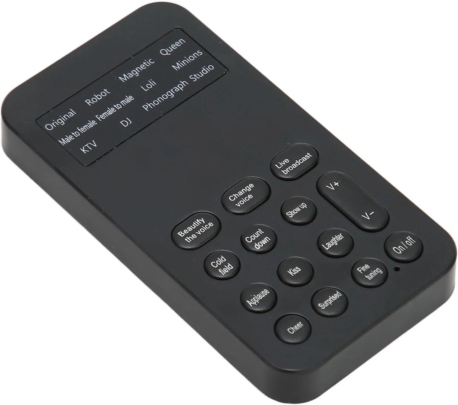 تغییر دهنده صدا دستی کوچک با افکت های صوتی برای تماس تلفنی و بازی، تغییر دهنده صدای قابل حمل برای استودیو ضبط KTV DJ، مشکی ABS