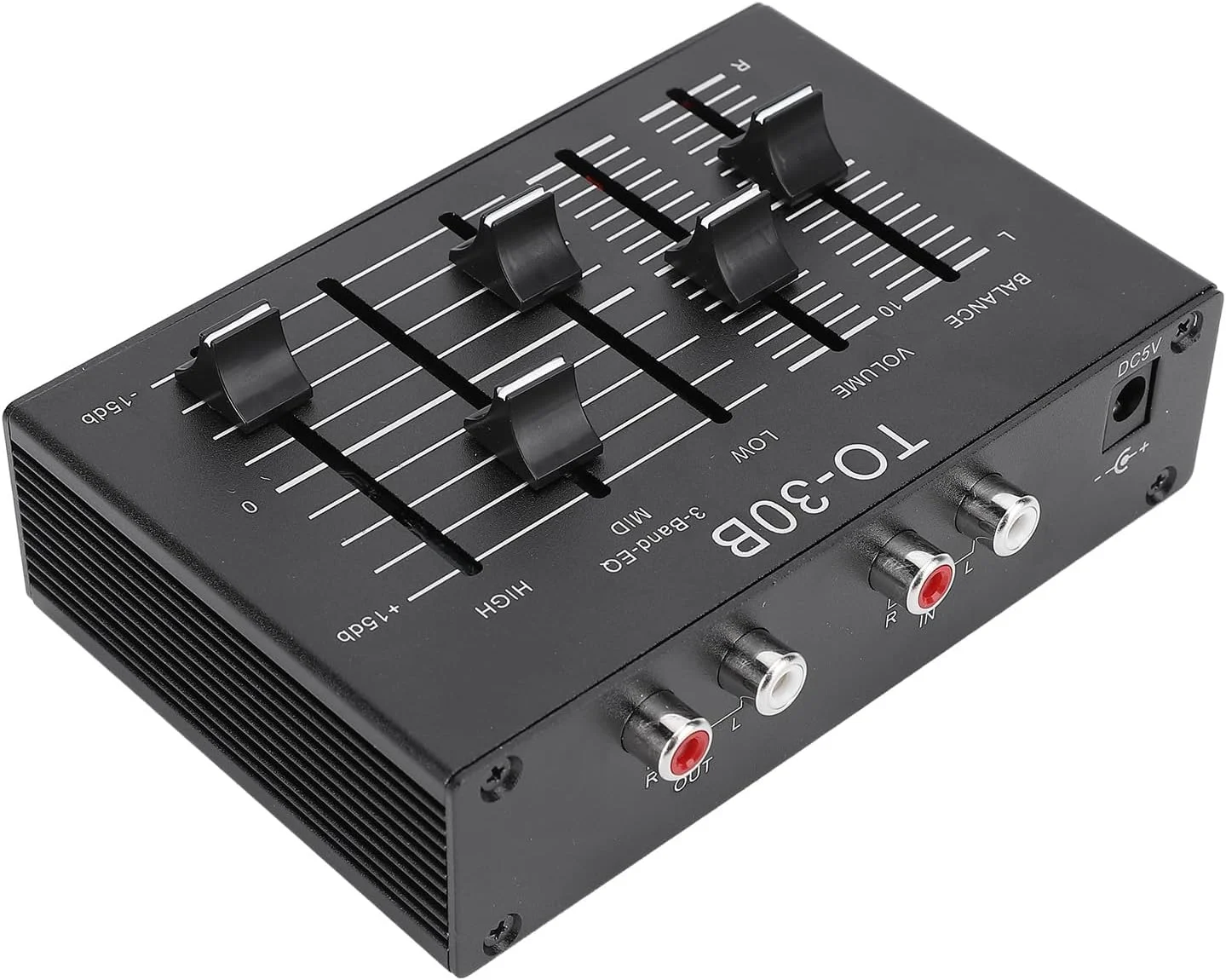 پیش تقویت کننده استریو EQ سه باندی Keenso با کانال بالانس صدای زیر، میانه و بم برای تنظیم حرفه ای صدا و کنترل حجم پیش تقویت کننده استریو EQ سه باندی Keenso با کانال بالانس صدای زیر، میانه و بم برای تنظیم حرفه ای صدا و کنترل حجم