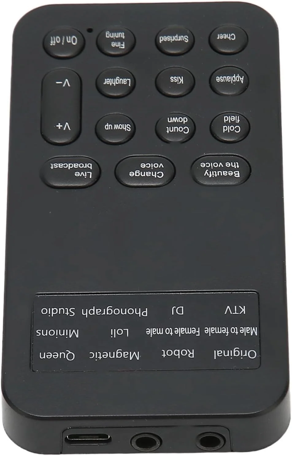 تغییر دهنده صدا دستی کوچک با افکت های صوتی برای تماس تلفنی و بازی، تغییر دهنده صدای قابل حمل برای استودیو ضبط KTV DJ، مشکی ABS تغییر دهنده صدا دستی کوچک با افکت های صوتی برای تماس تلفنی و بازی، تغییر دهنده صدای قابل حمل برای استودیو ضبط KTV DJ، مشکی ABS