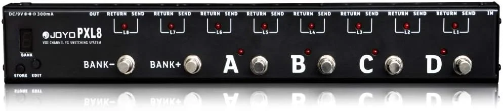 کنترلر پدال 8 کاناله JOYO PXL8 با 8 لوپ FX قابل برنامه ریزی با بای پس واقعی (مشکی) کنترلر پدال 8 کاناله JOYO PXL8 با 8 لوپ FX قابل برنامه ریزی با بای پس واقعی (مشکی)
