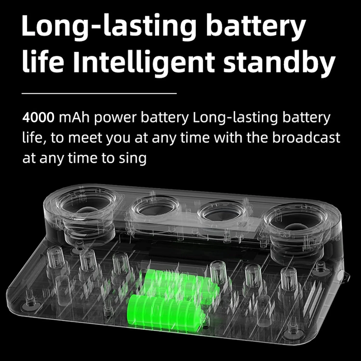 مجموعه بُرد افکت صوتی، کیت تجهیزات پادکست افکت صوتی زنده، پشتیبانی از BT، نورپردازی تنفسی RGB، باتری 4000MAh، همه کاره برای استریمینگ (مشکی)