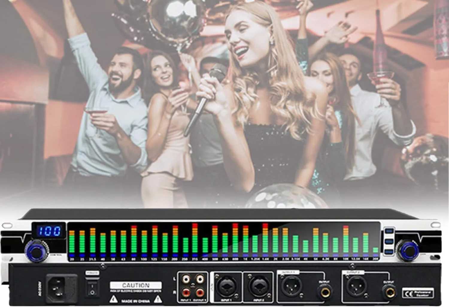 اکولایزر دیجیتال دوگانه 31 باندی، 10 جلوه از پیش تنظیم شده و تنظیم مستقل باس/میانه/تریبل، اکولایزر گرافیکی استریو 31 باندی، خروجی با کیفیت صدای HD، برای استودیوی ضبط اکولایزر دیجیتال دوگانه 31 باندی، 10 جلوه از پیش تنظیم شده و تنظیم مستقل باس/میانه/تریبل، اکولایزر گرافیکی استریو 31 باندی، خروجی با کیفیت صدای HD، برای استودیوی ضبط