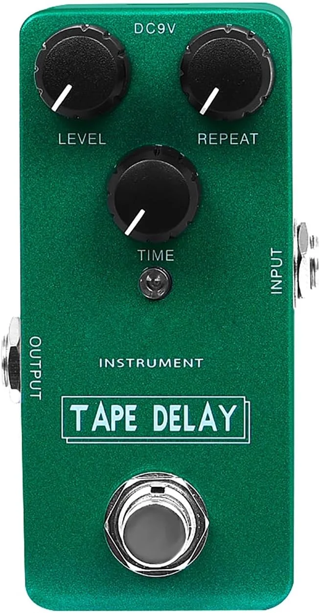 پدال افکت گیتار Jiawu Analog Tape Dely Dely با دیلی دیجیتال برای ایجاد صداهای فراگیر، بدنه تمام فلزی بادوام، رنگ سبز، گزینه های استفاده متنوع برای گیتاریست ها