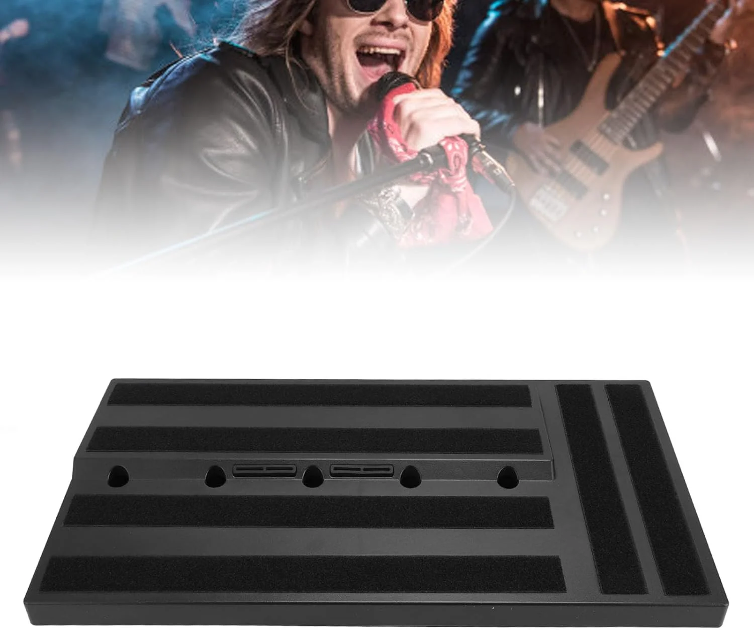 کیف پدال بورد گیتار Jiawu، پدال بورد افکت جمع و جور و کاربردی برای خانه، مدرسه و اجرای زنده، 55x27x7 سانتی متر، ABS