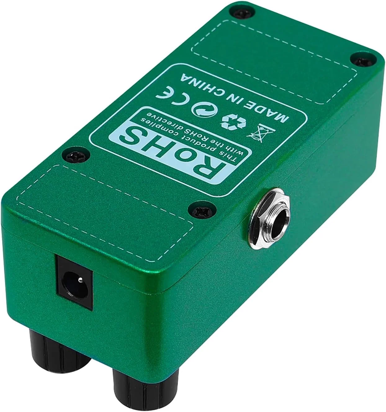 پدال تاخیر نوار چسبی Jiawu با بای‌پس واقعی برای سیگنال‌های دیستورت شده، پردازش سیگنال خشک آنالوگ، بدنه فلزی سبز، گزینه‌های استفاده متنوع برای نوازندگان