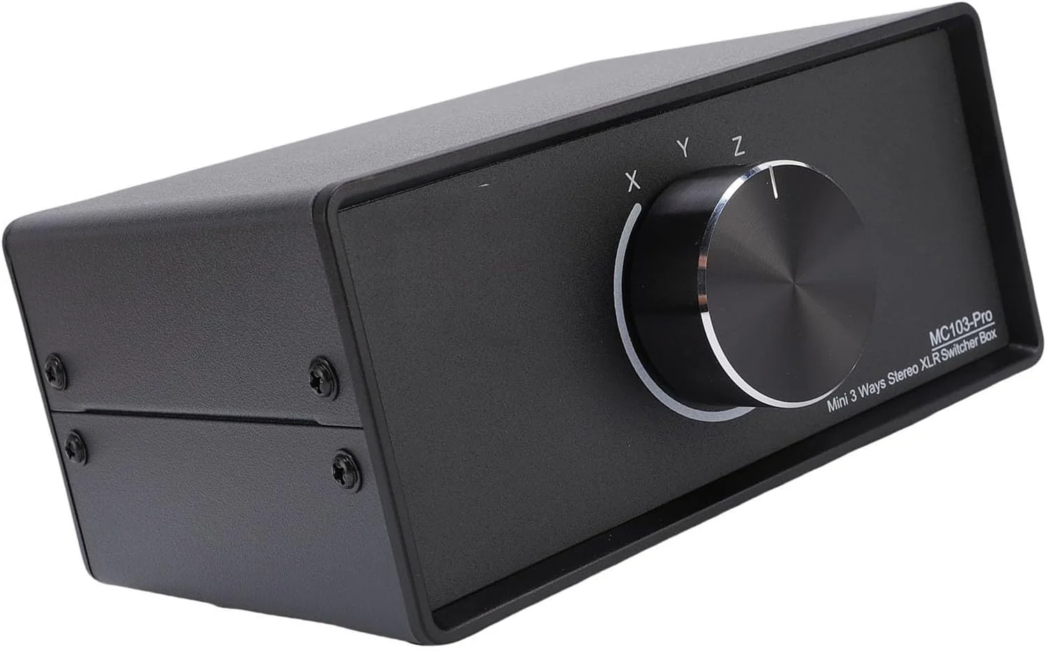سلکتور استریو خروجی سوئیچر 3 در 1 XLR جیاوو برای متخصصان صدا آلیاژ آلومینیوم/مشکی