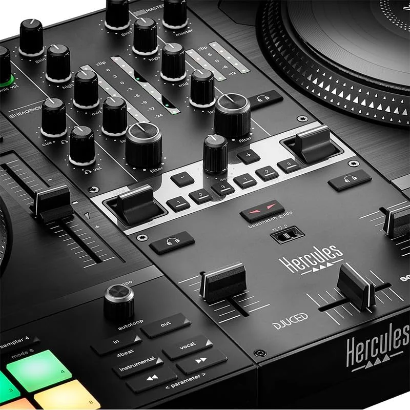 کنترلر دی‌جی Hercules DJControl Inpulse T7، کنترلر دی‌جی موتوریزه دو دکه با کنترل STEMS داخلی، شامل Serato DJ و DJUCED