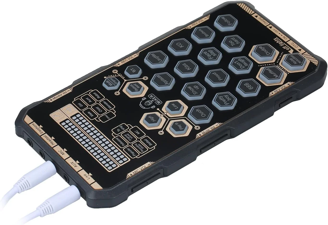 کارت صدا، کارت صدای زنده دستی قابل حمل در فضای باز DSP دستگاه افکت کارت صدا میکسر صوتی تغییر صدا کارت صدا تغییر صدا برای تلفن همراه و آواز کامپیوتر پخش زنده