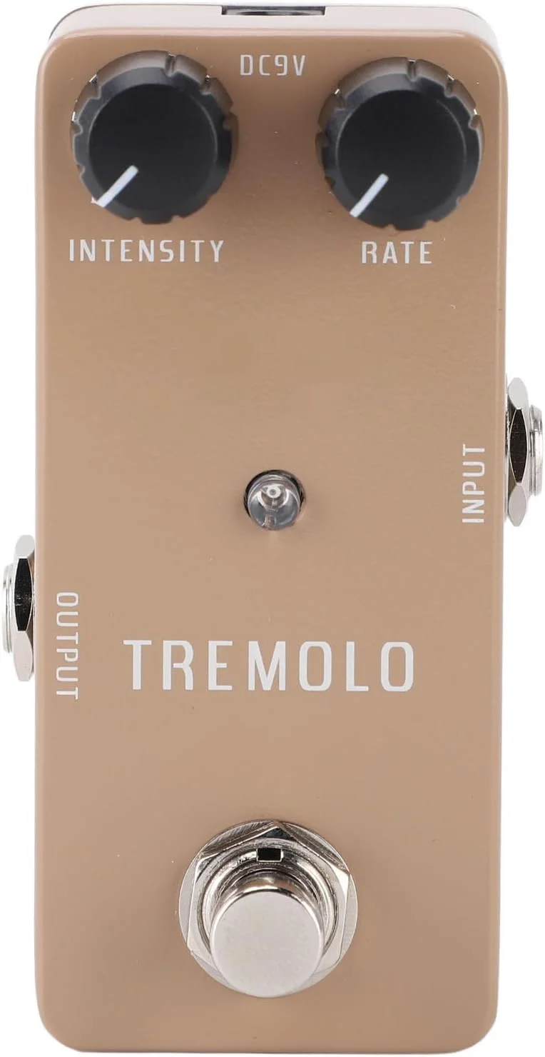 پدال ترمولو گیتار Fafeicy، پدال افکت آنالوگ True Bypass برای گیتار الکتریک و باس با محدوده سرعت 1Hz-25Hz، 9V DC