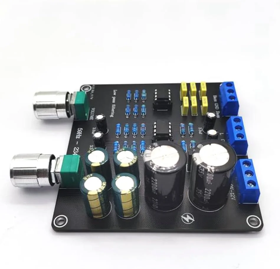 برد کراس اوور سوپر باس فیلتر پایین گذر 59Hz-234Hz AC9V-12V دوگانه NE5532 نقطه کراس اوور به طور مداوم قابل تنظیم