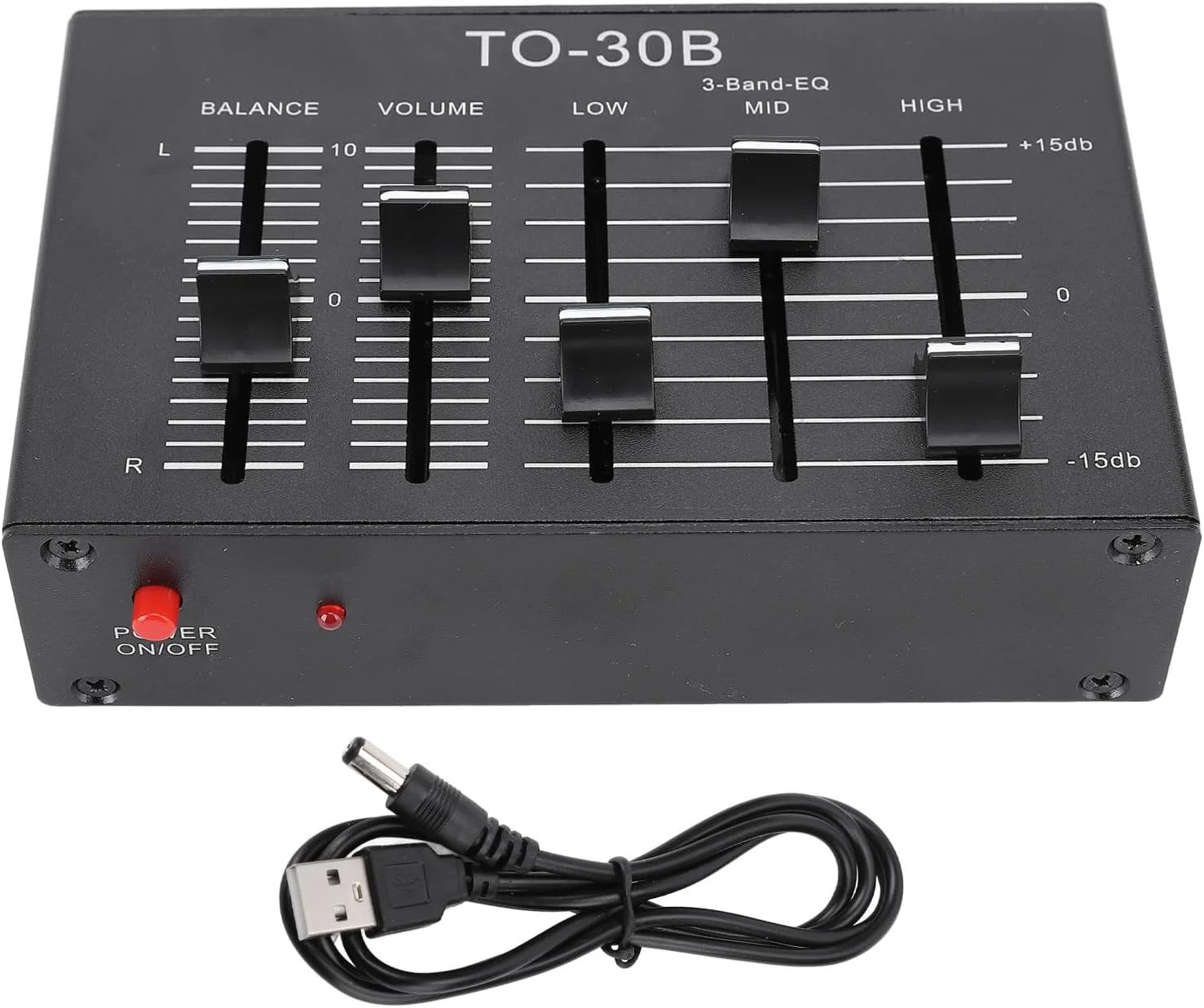 اکولایزر استریو با 3 باند (زیر، میانی، بالا) برای تنظیم صدا، بالانس کانال و کنترل حجم صدا