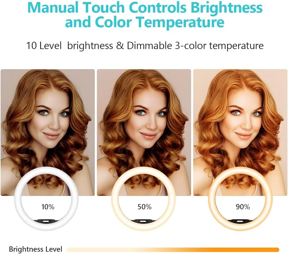 حلقه نور 30.5 سانتیمتری Sensyne با پایه سهپایه قابل افزایش 127.7 سانتیمتری، چراغهای دایرهای LED با نگهدارنده تلفن برای پخش زنده/آرایش/ویدیوهای یوتیوب/تیکتاک، سازگار با همه تلفنها حلقه نور 30.5 سانتیمتری Sensyne با پایه سهپایه قابل افزایش 127.7 سانتیمتری، چراغهای دایرهای LED با نگهدارنده تلفن برای پخش زنده/آرایش/ویدیوهای یوتیوب/تیکتاک، سازگار با همه تلفنها