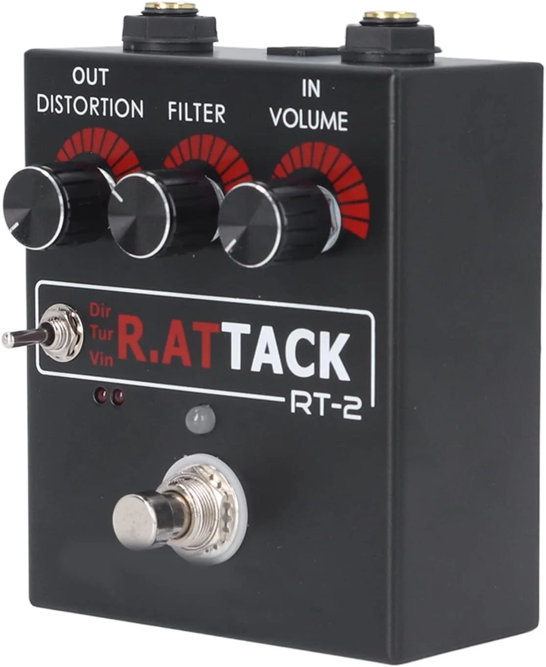 پدال افکت گیتار Eujgoov، دیستورشن تکی، نوع مینی باس، رابط DC، 3 حالت با DIRTY VINTAGE برای افکت گیتار الکتریک، استفاده کاربردی