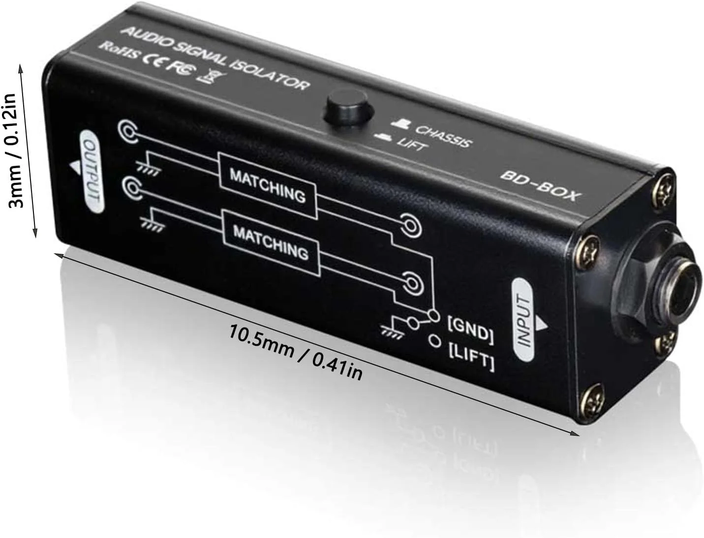 ایزولاتور نویز حلقه زمینی Eujgoov 6.35 میلی‌متری برای سیستم صوتی خودرو و استریو خانگی