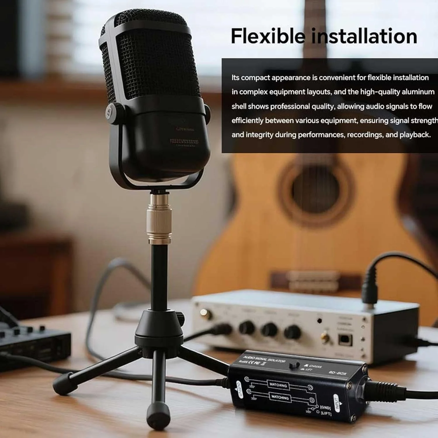 ایزولاتور نویز حلقه زمینی Eujgoov 6.35 میلی‌متری برای سیستم صوتی خودرو و استریو خانگی