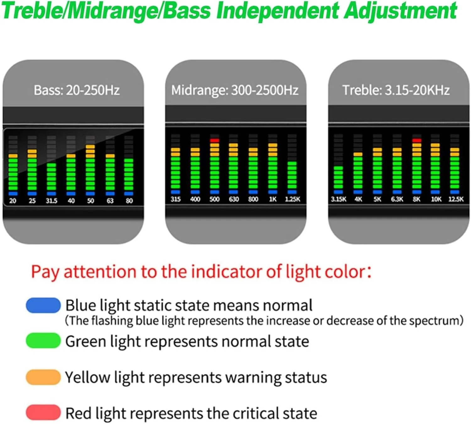 اکولایزر استریو برای سیستم صوتی خانگی، اکولایزر 31 باندی، کنترلر جلوه های اکولایزر گرافیکی، پردازنده میکسر دیجیتال DJ، حذف کننده فیدبک DSP (رنگ: بله)