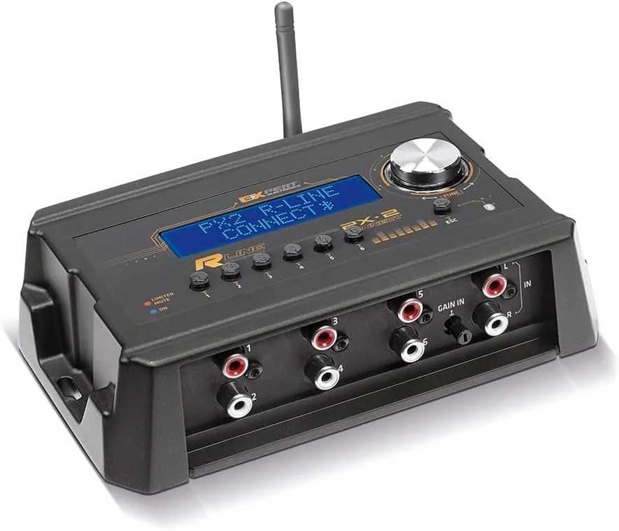اکسپرت الکترونیکس PX2R لیمیتر دوبل DSP BT آلومینیومی با ورودی بلوتوث، EQ با 28 باند با فاصله 1/4 اکتاو جداگانه، EQ پارامتریک با باند مستقل برای هر کانال، 6 خروجی مستقل