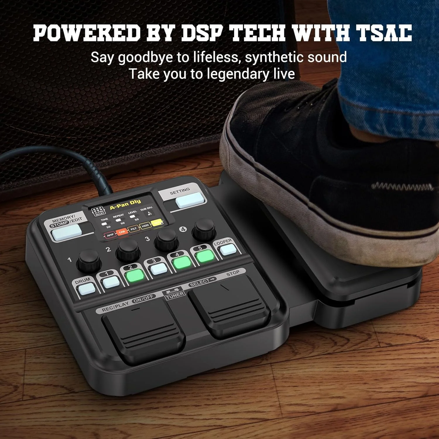 پدال مولتی افکت گیتار الکتریک Allset با قابلیت مدلسازی آمپلیفایر، پردازنده افکت قابل حمل با اکسپرشن و IR Loading برای اجرای زنده، استریم زنده، استودیوی خانگی و تمرین گیتار پدال مولتی افکت گیتار الکتریک Allset با قابلیت مدلسازی آمپلیفایر، پردازنده افکت قابل حمل با اکسپرشن و IR Loading برای اجرای زنده، استریم زنده، استودیوی خانگی و تمرین گیتار