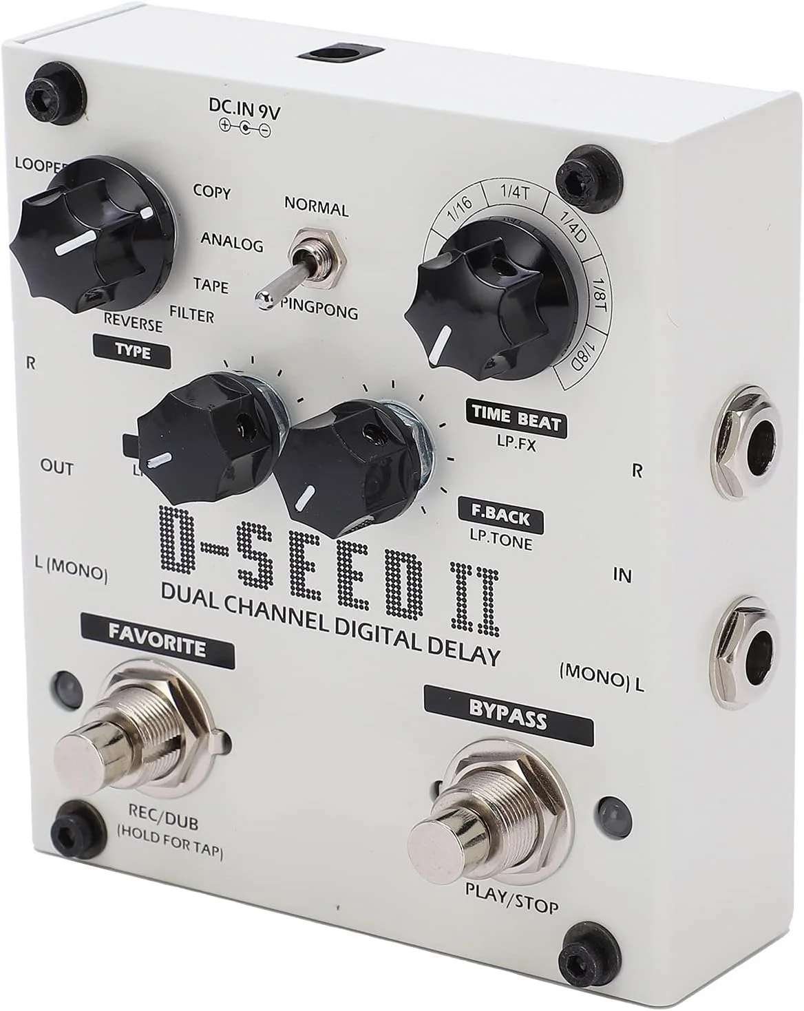 افکت دیلی استریو دو کاناله 8 حالته با قابلیت ضبط لوپ و رابط دیجیتال 2000MS DC9V 220mA