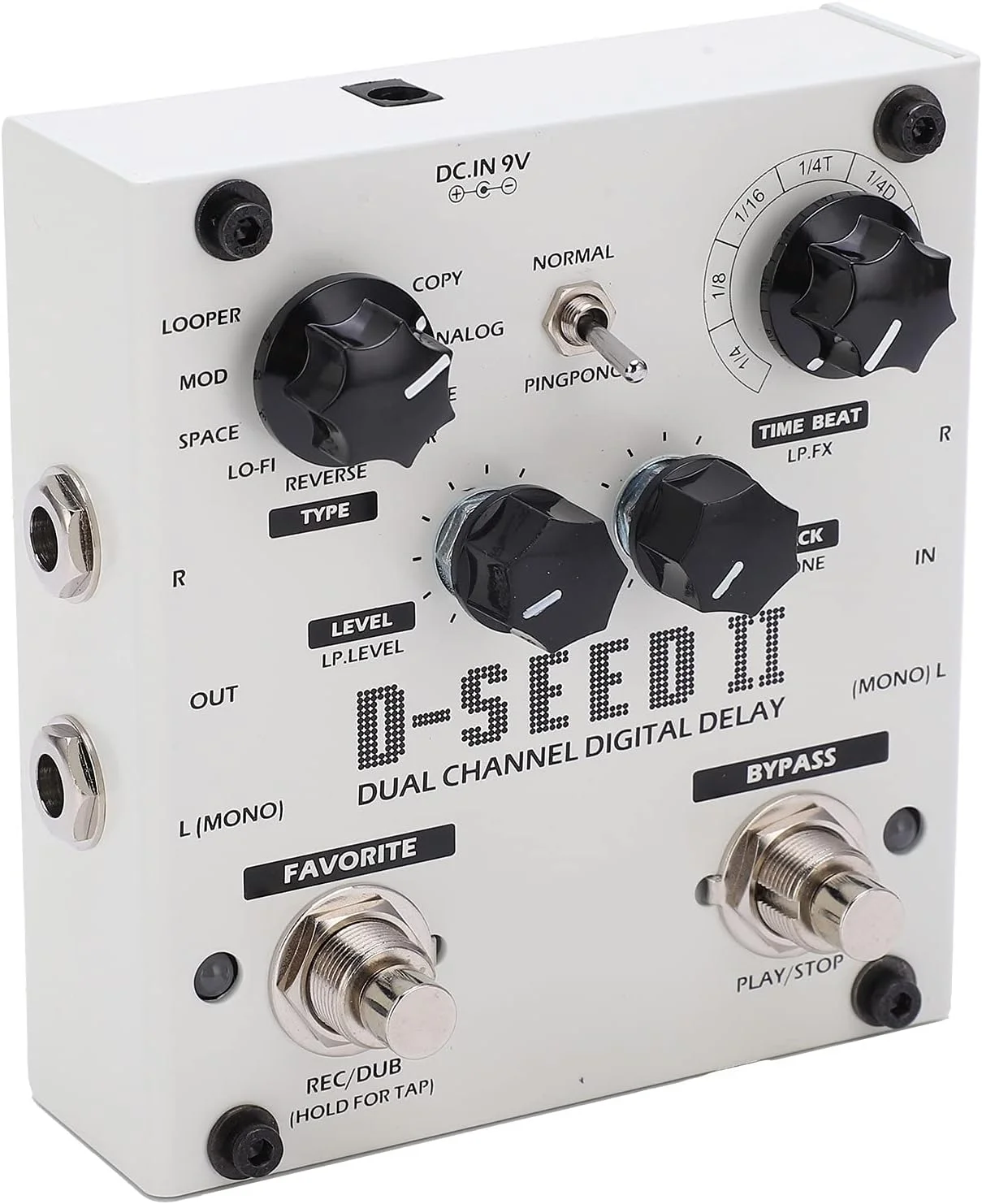 افکت دیلی استریو دو کاناله 8 حالته با قابلیت ضبط لوپ و رابط دیجیتال 2000MS DC9V 220mA