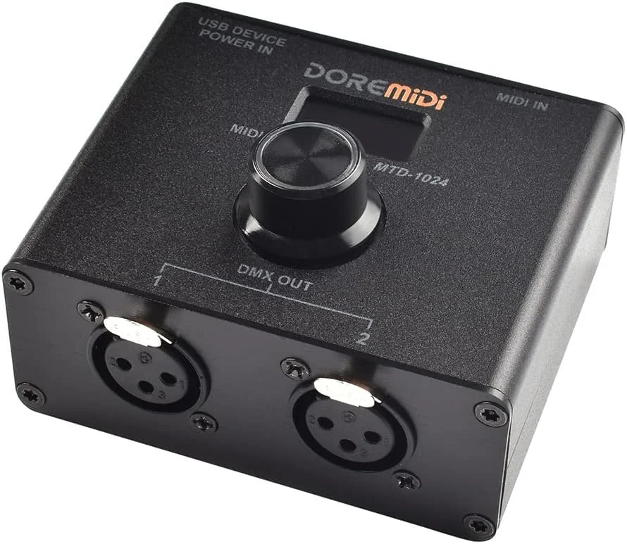 کنترلر MIDI به DMX مدل (MTD-1024) قابلیت تبدیل پیام های MIDI به پیام های DMX را دارد