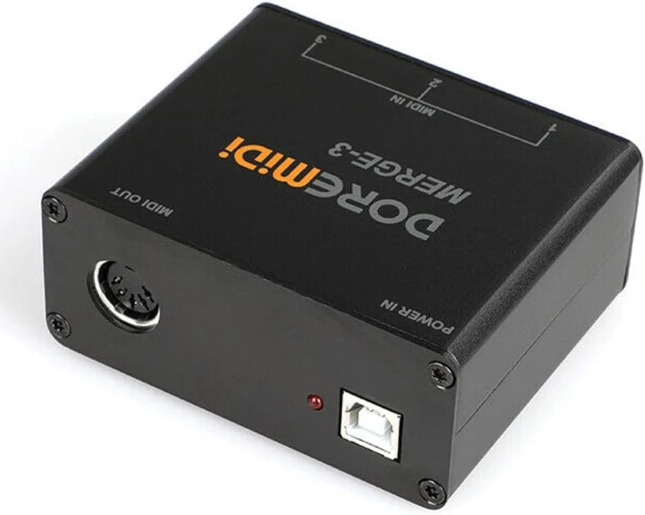 ادغام کننده MIDI مدل MERGE-3 با 3 ورودی و 2 خروجی MIDI و پشتیبانی از USB