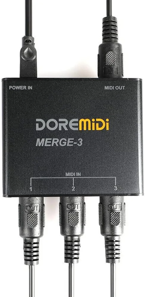 ادغام کننده MIDI مدل MERGE-3 با 3 ورودی و 2 خروجی MIDI و پشتیبانی از USB