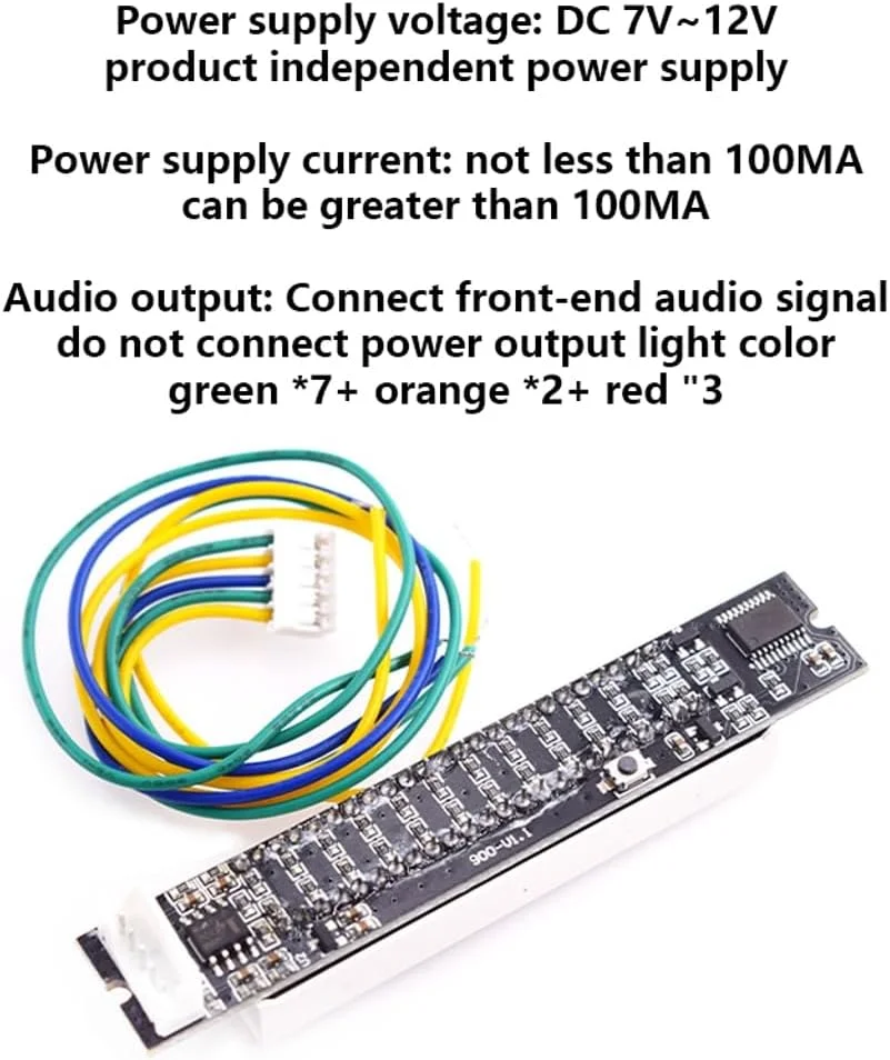 کیت ماژول نشانگرهای LED دوتایی، 12 سطح سرعت نور قابل تنظیم، متر نشانگر طیف صدای استریو