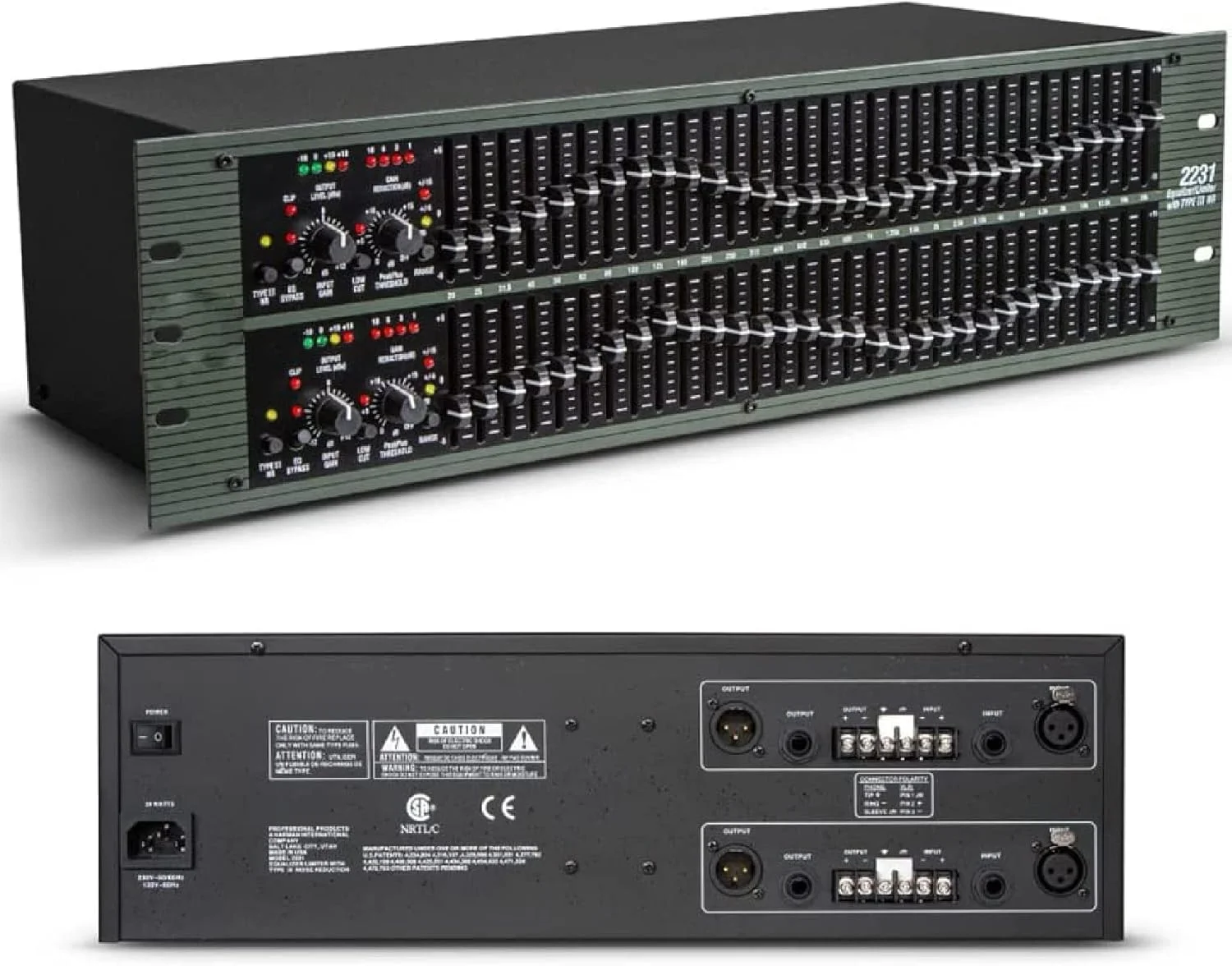 اکولایزر دو کاناله 31 باندی حرفه ای 2231 مناسب برای ایستگاه های رادیویی، استودیوهای ضبط، پروژه های بزرگ، اجراهای زنده و سایر موارد