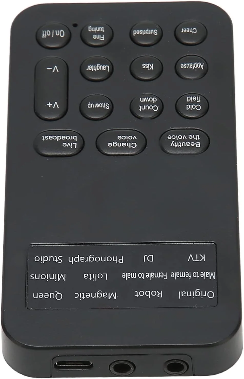 دستگاه تغییر صدا Domary، دستگاه افکت صوتی کوچک برای بازی، تلفن، کارائوکه، دی جی - مشکی دستگاه تغییر صدا Domary، دستگاه افکت صوتی کوچک برای بازی، تلفن، کارائوکه، دی جی - مشکی