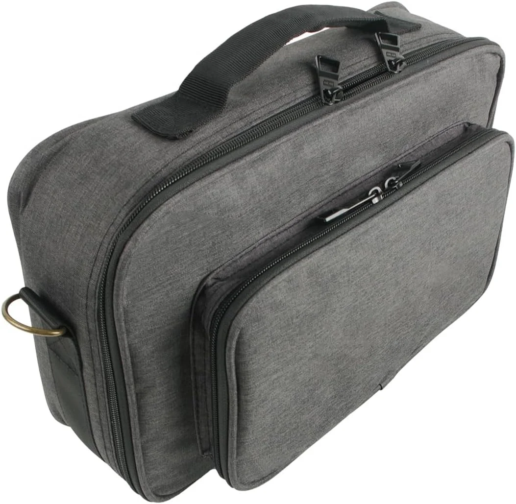 کیف پدال افکت Cryfokt، کیف پردازنده گیتار ضد ضربه برای نوازندگان با بند شانه، ایده آل برای مسافرت، پارچه ضد آب، خاکستری (سایز کوچک)