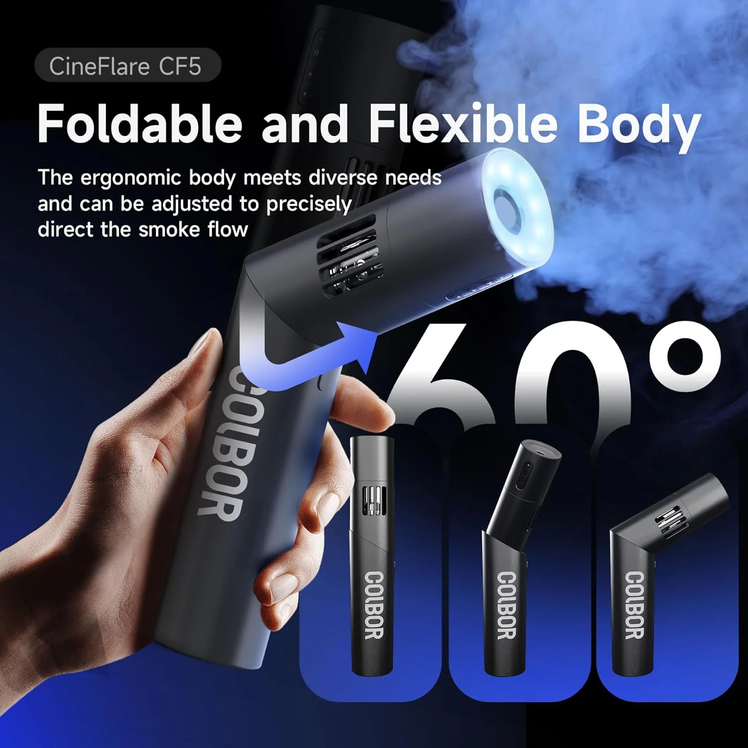 دستگاه مه ساز COLBOR با فن و جلوه های نور RGB، کنترل از راه دور بی سیم برای عکاسی، رویدادهای فضای باز، مهمانی ها، جلوه های صحنه، هالووین، ضد عفونی یا عروسی