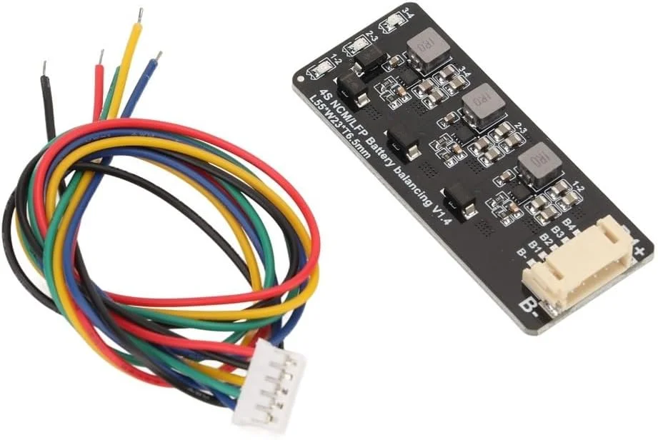 اکولایزر فعال 1.2 آمپر 4S بالانسر القایی برای برد انتقال انرژی باتری لیتیوم آهن همراه با کابل