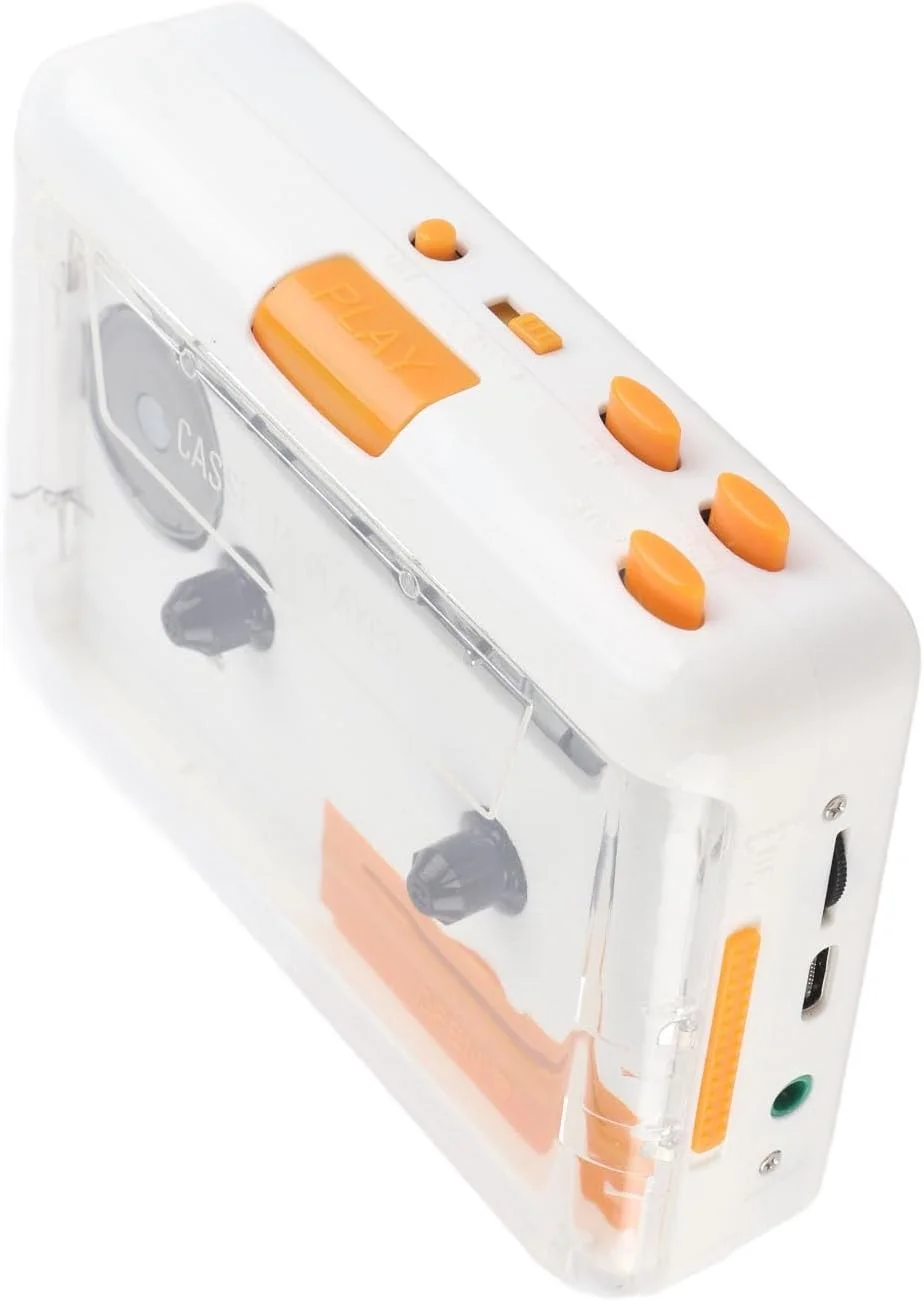 تبدیل کننده کاست USB، پخش کننده نوار کاست، تبدیل نوار به MP3، پخش کننده قابل حمل نوار موسیقی MP3 با هدفون برای کامپیوتر، اتصال و پخش