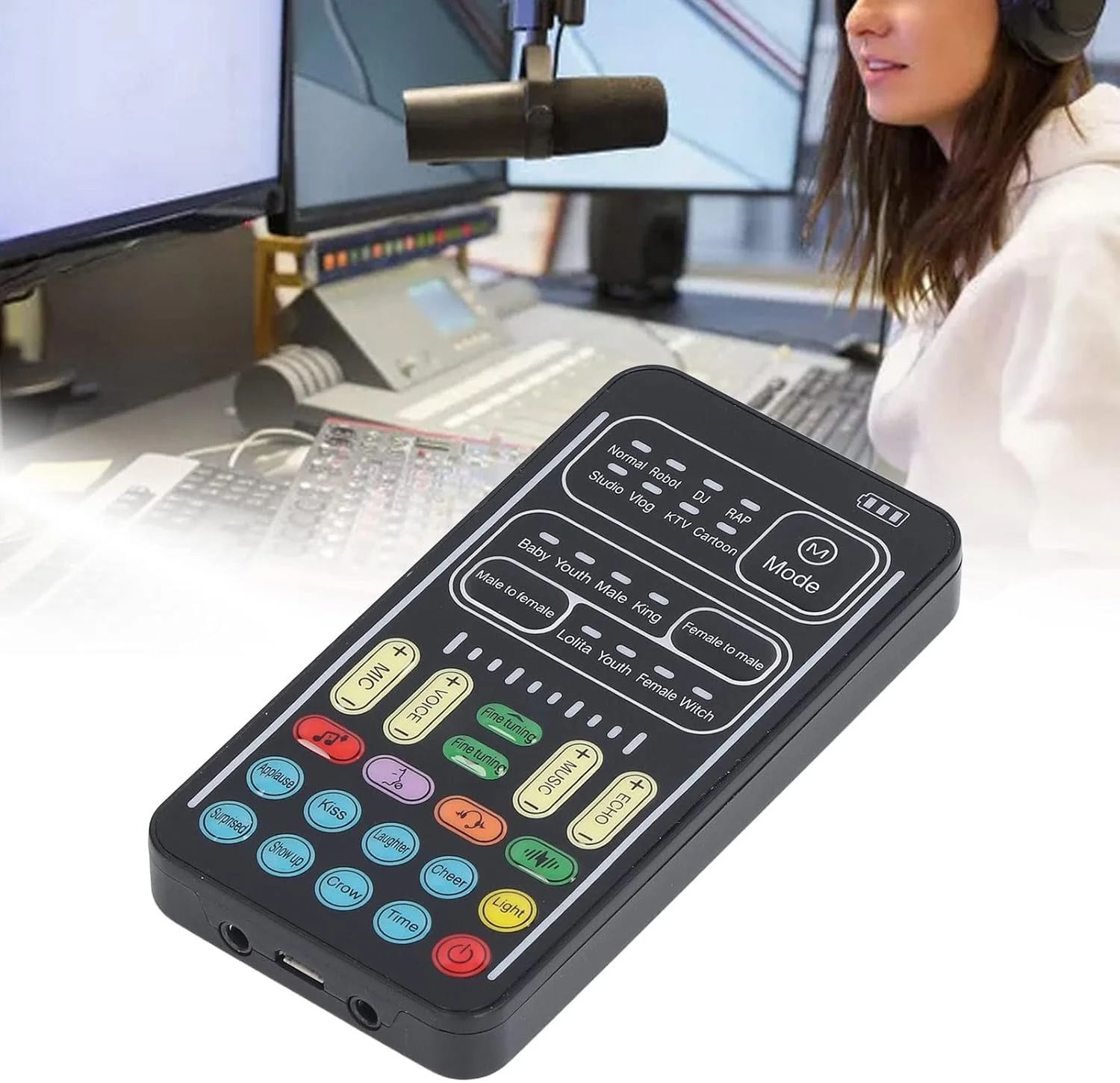 ست تغییر صدا I9، کارت صدای قابل حمل تغییر صدا، کارت صدای کوچک پخش زنده با 8 جلوه صوتی برای ضبط کامپیوتر (نسخه انگلیسی) ست تغییر صدا I9، کارت صدای قابل حمل تغییر صدا، کارت صدای کوچک پخش زنده با 8 جلوه صوتی برای ضبط کامپیوتر (نسخه انگلیسی)