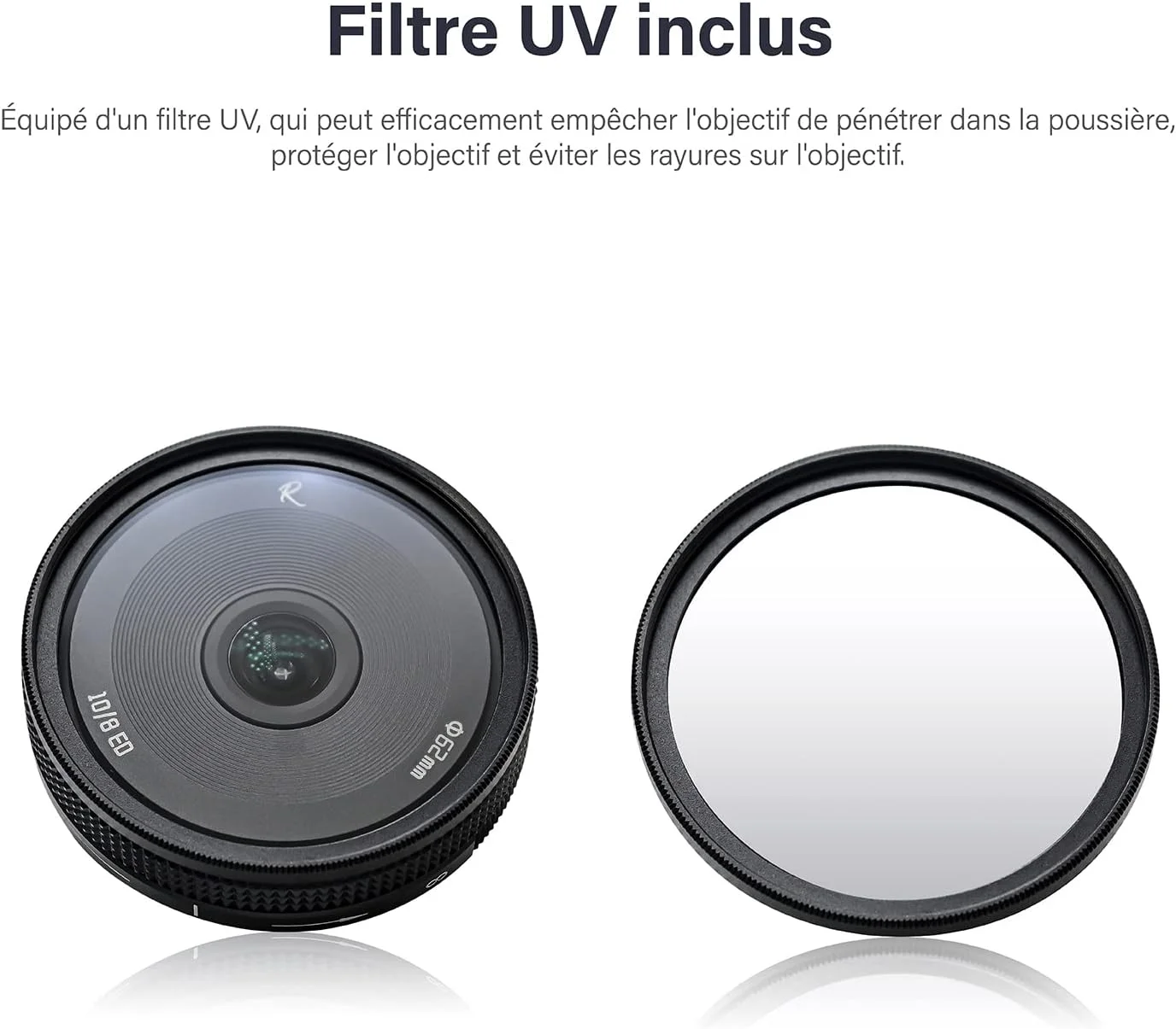 لنز فوق عریض چشم‌ماهی 10 میلی‌متری AstrHori F8 II دستی APS-C به همراه فیلتر UV سازگار با دوربین‌های بدون آینه نیکون Z-Mount مدل‌های Z50 و ZFC (مشکی)