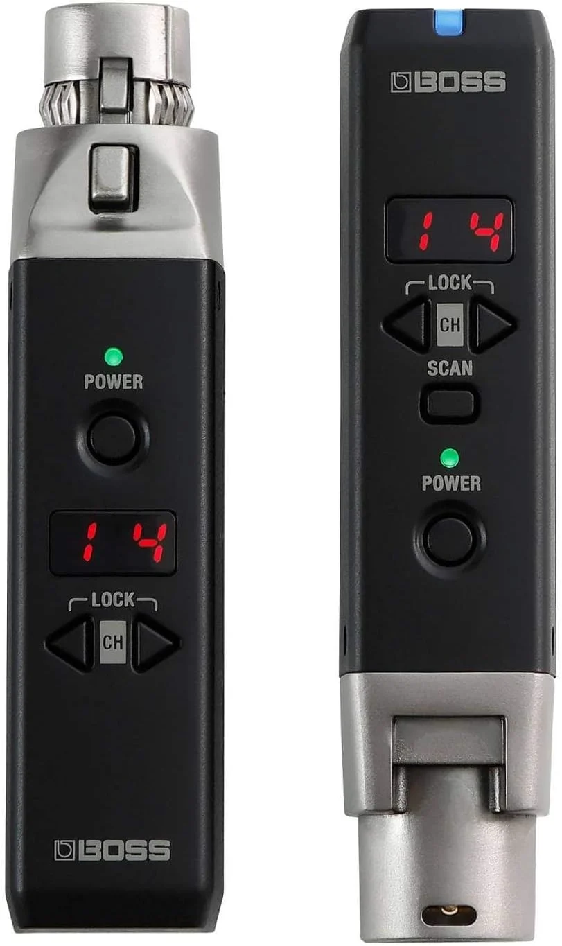 سیستم میکروفون بی سیم BOSS Wl-30Xlr | گیرنده و فرستنده با باتری ممتاز برای صدای بی سیم با تأخیر فوق العاده کم، تا 70 متر