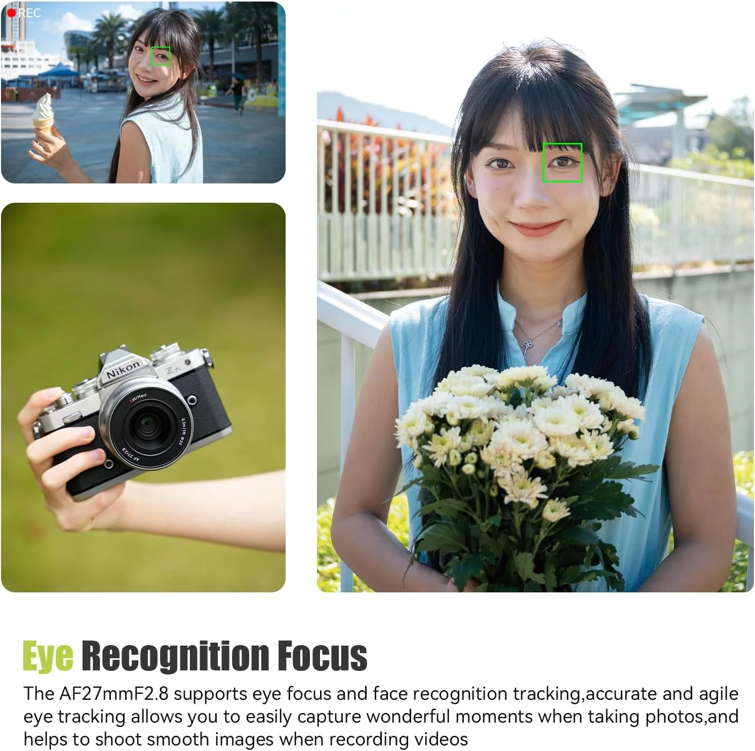 لنز دوربین عکاسی AstrHori AF 27 mm F2.8 با فوکوس خودکار، لنز فوق العاده جمع و جور پنکیکی، دیافراگم بزرگ، لنز دوربین بدون آینه ممتاز برای Nikon Z-Mount ZFC, Z30, Z50 (خاکستری)