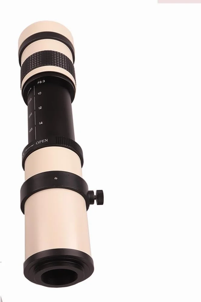 لنز زوم تله فوتو دستی Lightdow 420-800mm F/8.3-16 به همراه آداپتورهای حلقه T2 برای دوربین های کانن، نیکون، سونی، پنتاکس و المپوس (مشکی نیکون F)